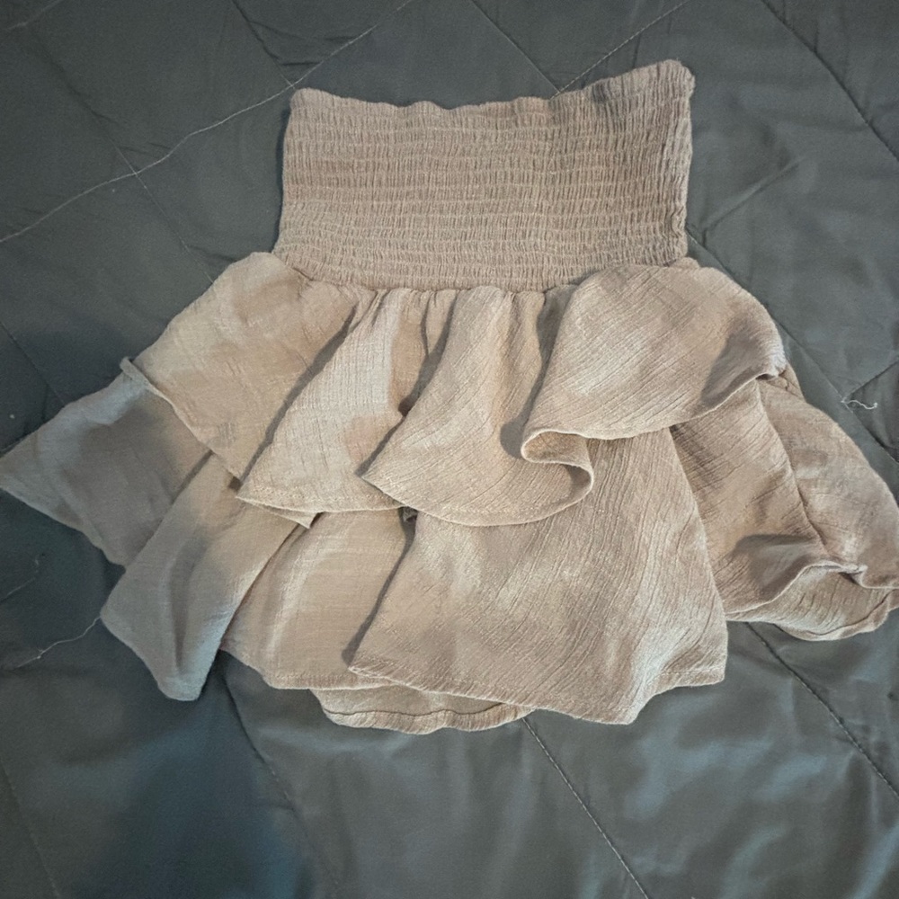 SHEIN PETITE High Waist Two Layer Hem Skirt